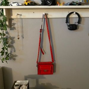 red crossbody bag